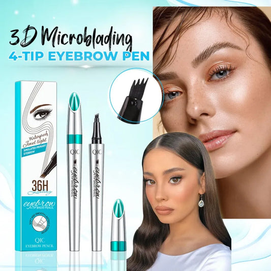 🔥2024 Hot Sale🔥3D Waterproof Microblading Eyebrow Pen 4 Fork Tip Tattoo Pen