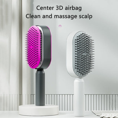 Self Cleaning Hair Brush for Women (3D Air Cushion & Premium Quality )