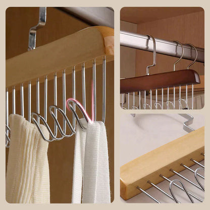 PREMIUM WOODEN Multi Hook Coat Rack ® (High Quality & Durable)