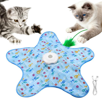 Interactive Hide and Seek Moving Feather Hunting Cat Toy