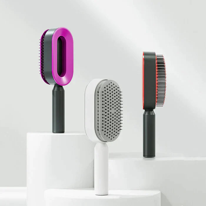 Self Cleaning Hair Brush for Women (3D Air Cushion & Premium Quality )