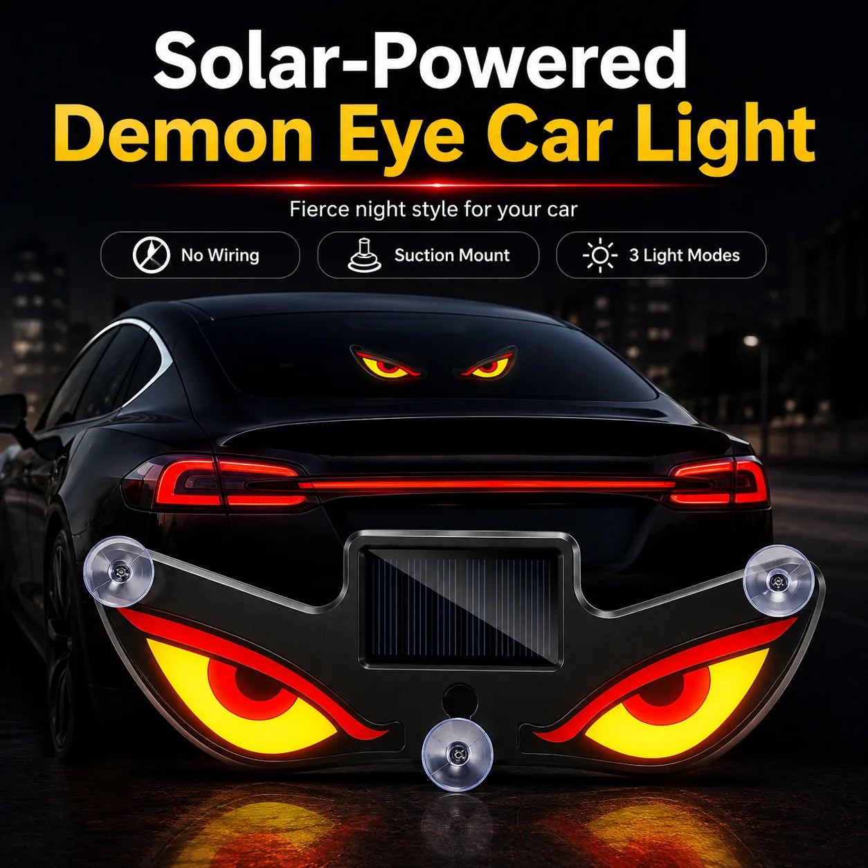 Demz™  Solar Devils Eyes Light for car