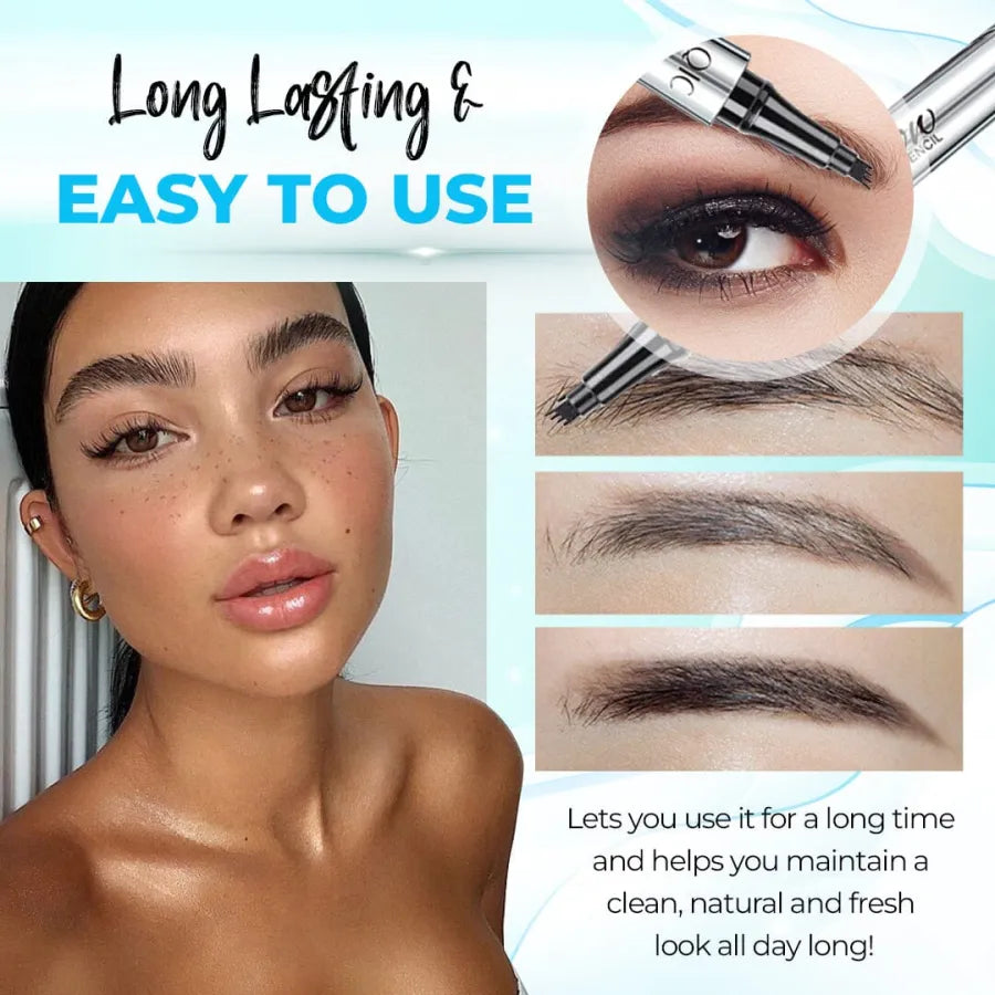 🔥2024 Hot Sale🔥3D Waterproof Microblading Eyebrow Pen 4 Fork Tip Tattoo Pen