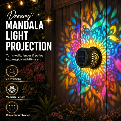 Solar Mandala Light – Stunning Pattern Projection- IP65 Waterproof- Auto On/Off