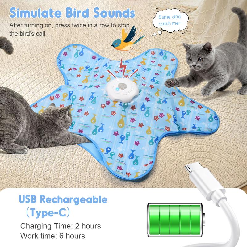 Interactive Hide and Seek Moving Feather Hunting Cat Toy