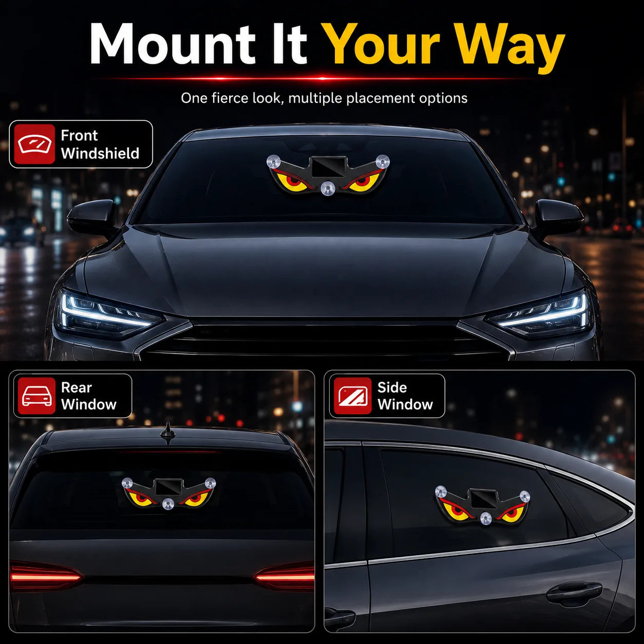 Demz™  Solar Devils Eyes Light for car