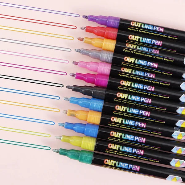 Marker Pen for Highlight [12 COLORS]
