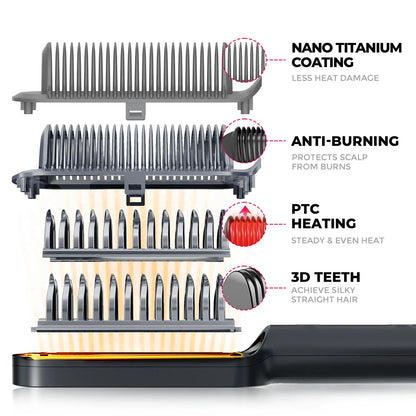 NEGATIVE ION HAIR STRAIGHTENER COMB - TYMO™