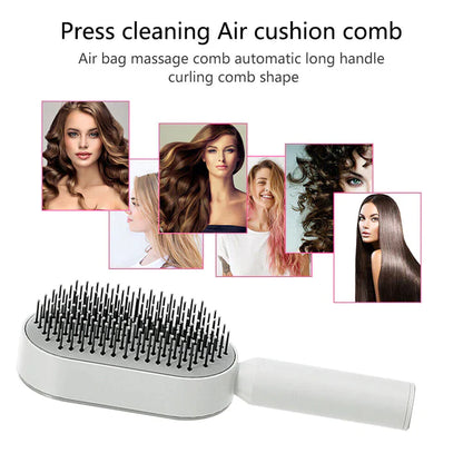 Self Cleaning Hair Brush for Women (3D Air Cushion & Premium Quality )