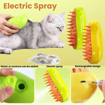Steamy 3 in 1 Pet Hair Brush